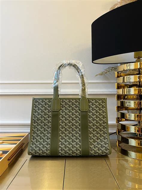 goyard khaki green|GOYARD Goyardine Villette PM Tote Khaki.